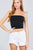 Back Open W/cross Strap Contrast Side Stripe Tue Top