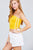 Back Open W/cross Strap Contrast Side Stripe Tue Top