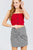 Button Down Elastic Strap Tube Rayon Spandex Rib Knit Top