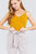 V-neck W/snap Button Detail Cami Rayon Spandex Heavy Rib Knit Top