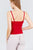V-neck W/snap Button Detail Cami Rayon Spandex Heavy Rib Knit Top