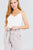 V-neck W/snap Button Detail Cami Rayon Spandex Heavy Rib Knit Top