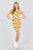 Short Sleeve V-neck W/cross Wrap Multi Stripe Sweater Dress