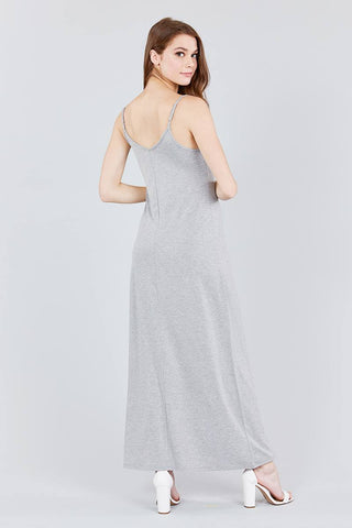 Double V-neck Cami Maxi Dress