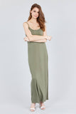 Double V-neck Cami Maxi Dress