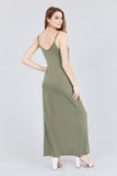 Double V-neck Cami Maxi Dress