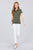 Classic Pique Spandex Polo Top