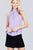 Sleeveless Mock Neck Back Button Woven Top