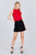 Sleeveless Mock Neck Back Button Woven Top