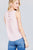 Sleeveless Round Neck Back Button Detail Woven Top