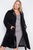 Plus Size Velvet Long Sleeve Trench Coat