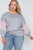 Plus Size Faux Fur Pink Sleeves Sweater