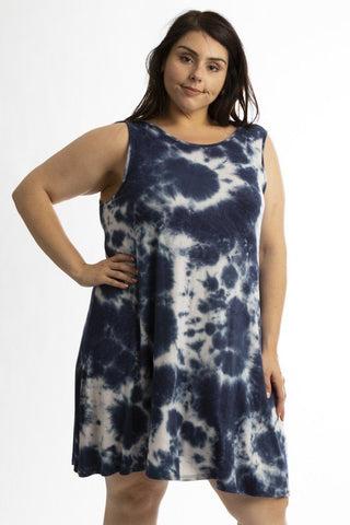 Sleeveless Summer Dress Featuring A Cross Back Detail