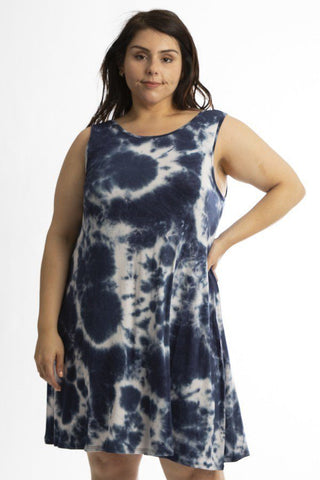 Sleeveless Summer Dress Featuring A Cross Back Detail