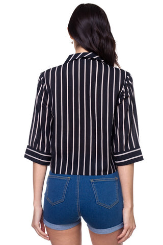 Stripe Knot Top Shirt