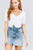 Elbow Sleeve V-neck W/shirring Rayon Spandex Rib Knit Top