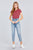 Short Sleeve Round Neck W/shoulder Button Down Rayon Spandex Rib Knit Top