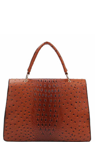 Stylish Insect Buckle Satchel With Matching Wallet