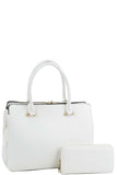 2in1 Cute Sleek Satchel With Matching Wallet