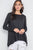 Black Long Sleeve Solid Asymmetrical Sweater