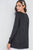 Black Long Sleeve Solid Asymmetrical Sweater