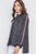 Charcoal Contrast Trim Stripe Sleeves Sweater