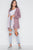 Mauve Knit Draped Front Long Sleeve Cardigan