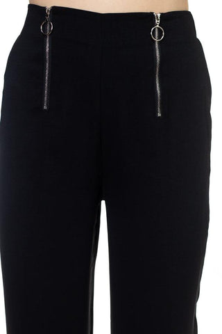 Double O-ring Zipper Up Pants