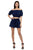 Smocked Off Shoulder Top & High Waist Eyelet Shorts Set