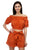 Smocked Off Shoulder Top & High Waist Eyelet Shorts Set