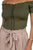 Hook & Eye Ribbed Off The Shoulder Top