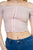 Hook & Eye Ribbed Off The Shoulder Top