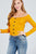 Long Sleeve Off The Shoulder Button Down Rayon Spandex Rib Knit Top