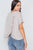 Short Sleeve Surplice Back Ruffle Knit Top