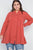 Plus Size Brick Button Down Long Sleeve Shirt Dress