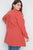 Plus Size Brick Button Down Long Sleeve Shirt Dress