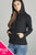 Long Sleeve Pullover French Terry Hoodie Top W/ Kangaroo Pocket