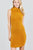 Sleeveless Cowl Neck Rib Mini Dress