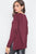 Burgundy Knit Casual V-neck Solid Sweater