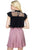 Mesh Lace Mock Neck Blouse