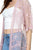 Embroidered Open Front Cardigan