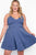 Plus Size Evening Skater Mini Dress