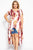 Tie Dye Crew Neck Line Short Sleeves Casual High Low Top
