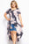 Tie Dye Crew Neck Line Short Sleeves Casual High Low Top