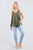 V-neck Double Shoulder Strap Cami Rayon Spandex Top