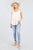 V-neck Double Shoulder Strap Cami Rayon Spandex Top