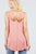 V-neck Double Shoulder Strap Cami Rayon Spandex Top