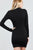 Long Sleeve W/button Detail High Neck Knit Mini Dress