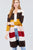 Long Sleeve Open Front W/pocket Color Block Cardigan