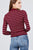 Long Sleeve Mock Neck Stripe Rib Sweater Top